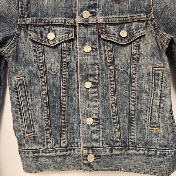 Levis Denim Jacket Trucker Blue Jean Womens Size Small Button Up 57511 - Picture 6 of 14